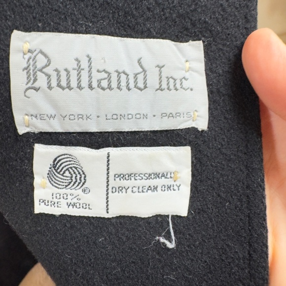 A0087 Vintage 70%  Rutland Inc Wool Coat ONE SIZE - Picture 8 of 13